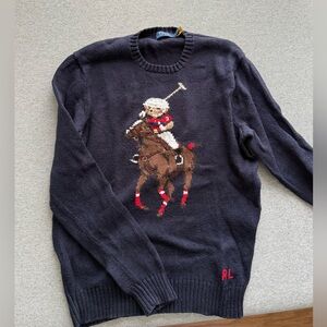Polo Ralph Lauren bear rugby sweater navy